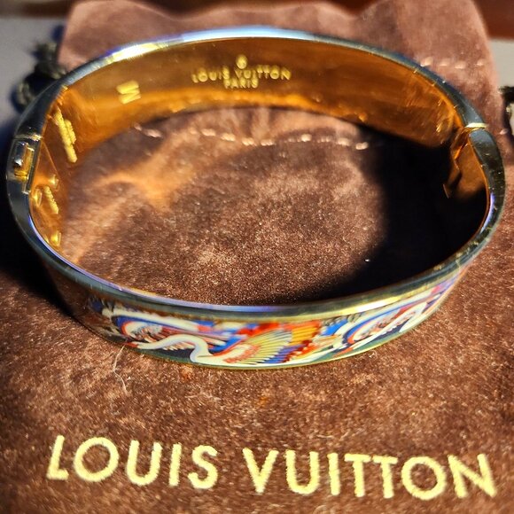 Louis Vuitton Brasserie LV Confidential M M67353 Bracelet Rose Color Swan Motive - Picture 1 of 8